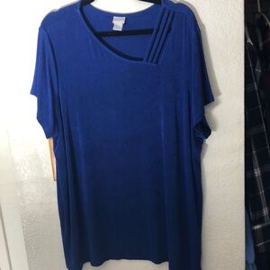 Royal blue Chico’s travelers stretchy blouse size 4 or XXL